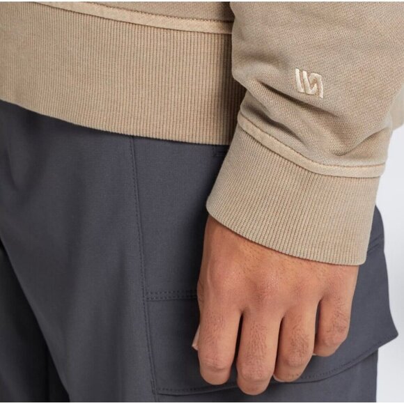 VRST Men Size M Warm Mushroom Brown Washed Terry Half-Zip‎ Pullover Shirt NWT - Picture 5 of 7